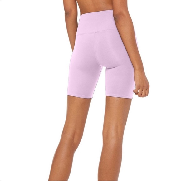 ALO Yoga Biker Shorts in Ultraviolet Purple - Picture 10 of 10